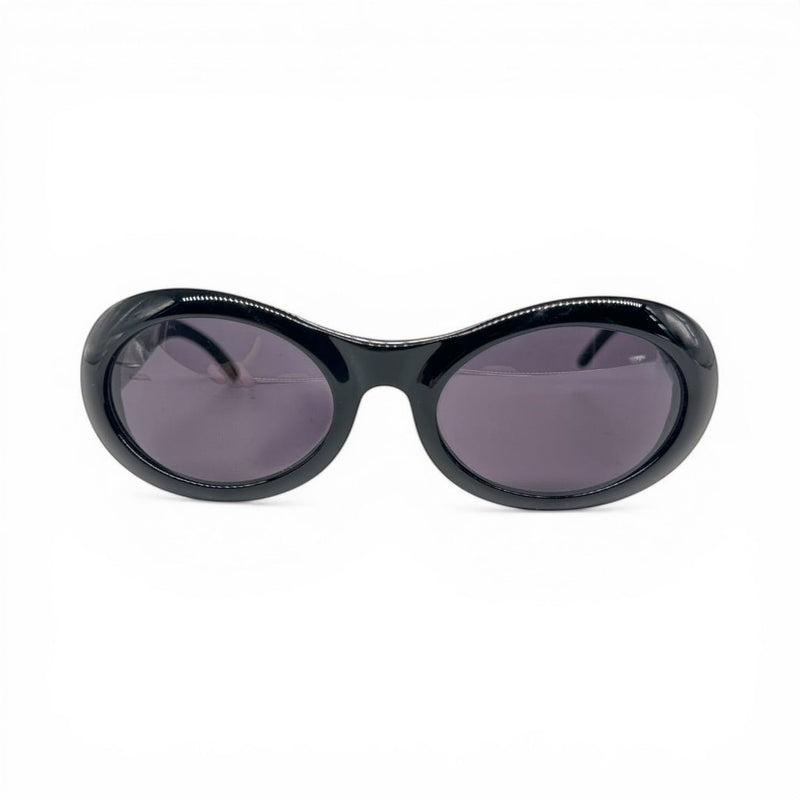 Gucci GG Logo Oval Sunglasses Black – Vintage Designer