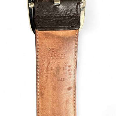 Gucci Guccisima Monogram Belt Brown - vintageconcierge