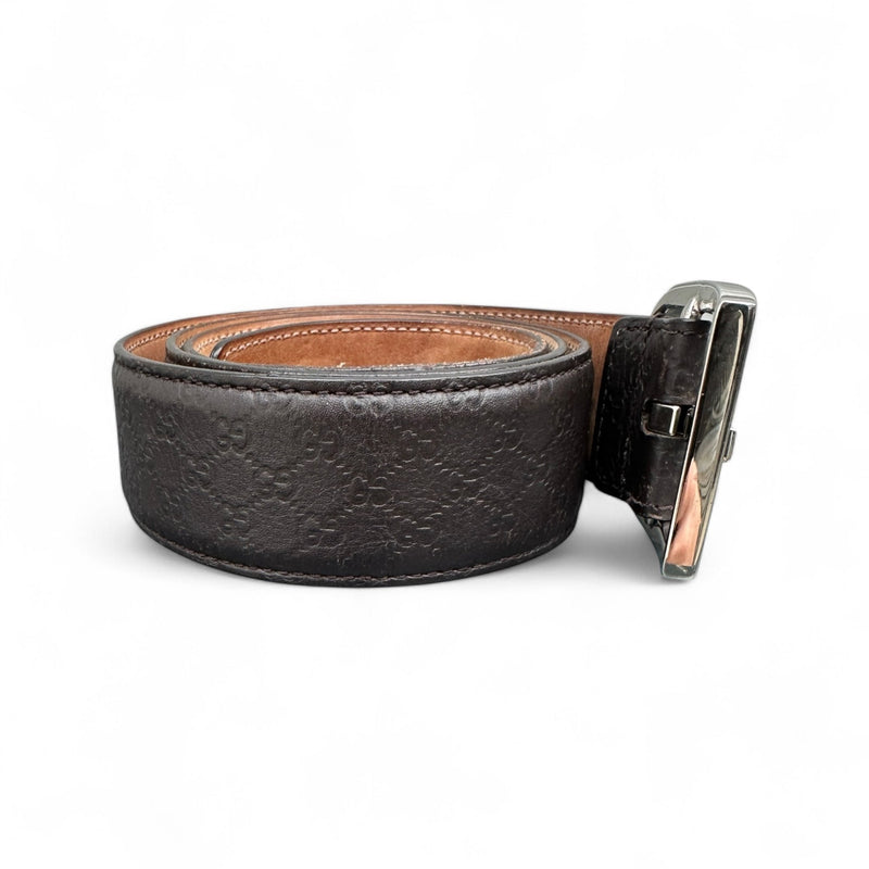 Gucci Guccisima Monogram Belt Brown - vintageconcierge