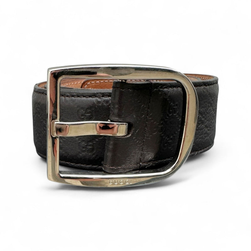 Gucci Guccisima Monogram Belt Brown - vintageconcierge