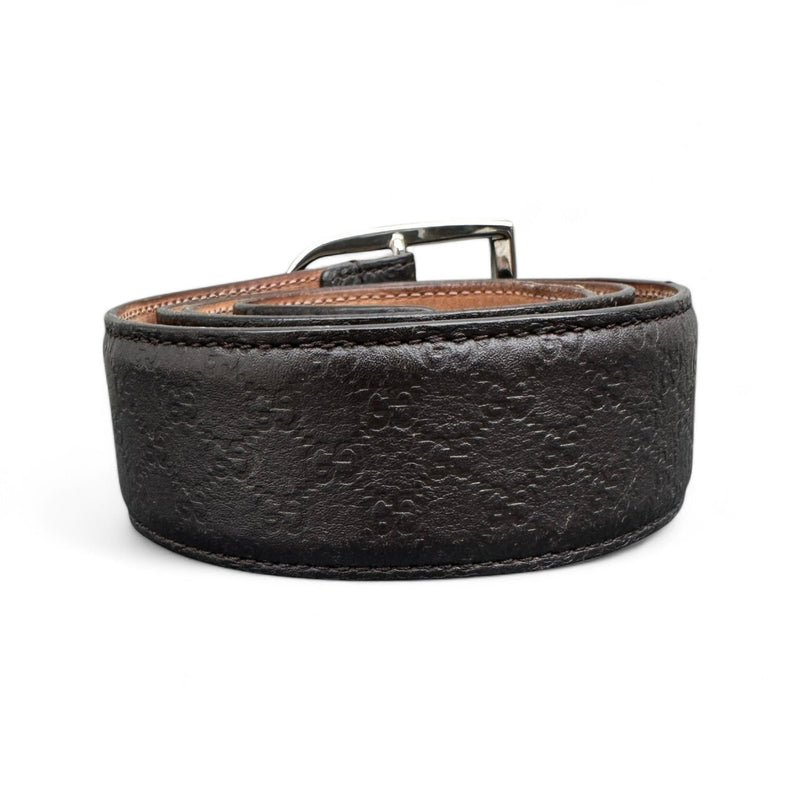 Gucci Guccisima Monogram Belt Brown - vintageconcierge