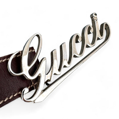 Gucci Italic Script Belt - vintageconcierge