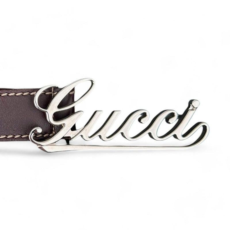 Gucci Italic Script Belt - vintageconcierge