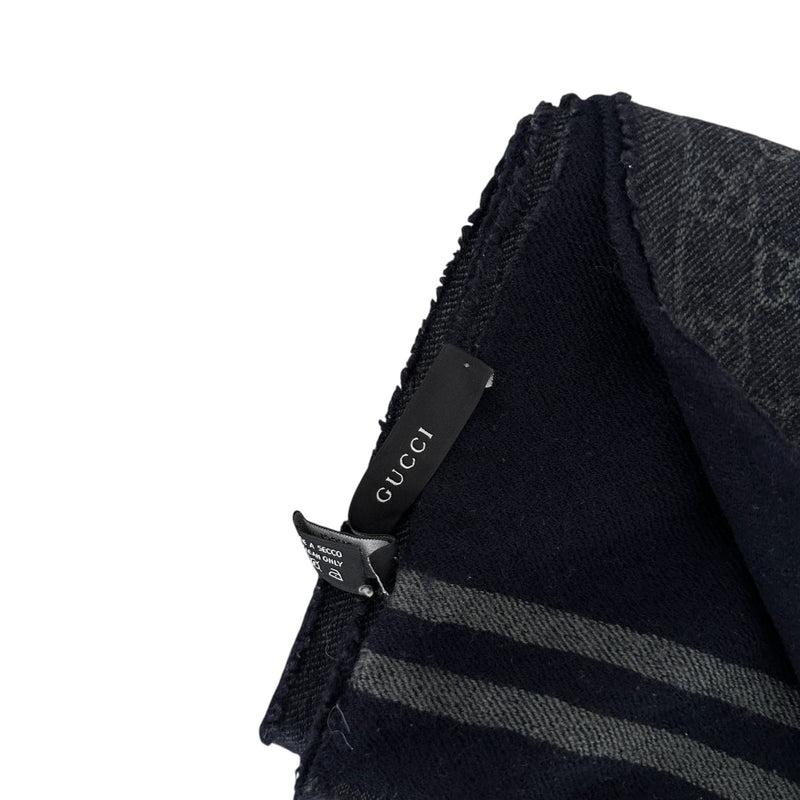 Gucci Scarf GG Monogramm Navy/Grau - vintageconcierge