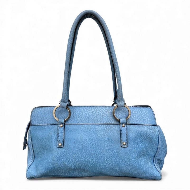 Guess Babyblue Leather Shopper Handbag - vintageconcierge