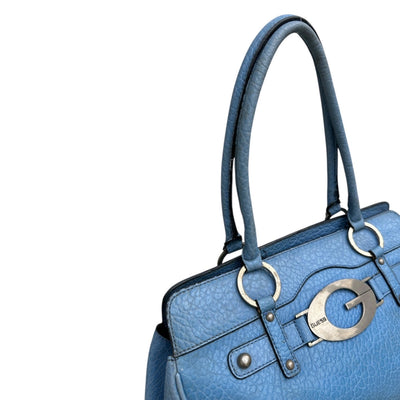 Guess Babyblue Leather Shopper Handbag - vintageconcierge
