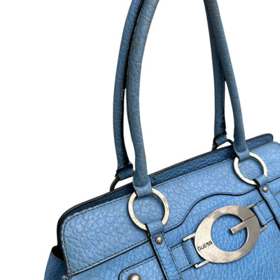 Guess Babyblue Leather Shopper Handbag - vintageconcierge
