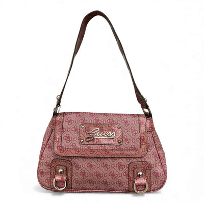 Guess Y2K Monogram Flap Shoulder Bag - vintageconcierge