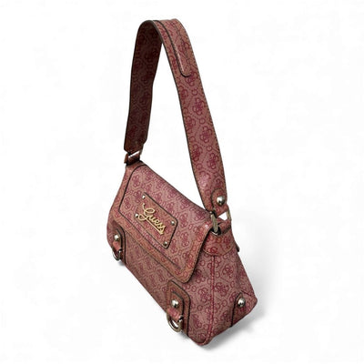 Guess Y2K Monogram Flap Shoulder Bag - vintageconcierge