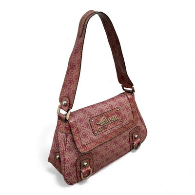 Guess Y2K Monogram Flap Shoulder Bag - vintageconcierge