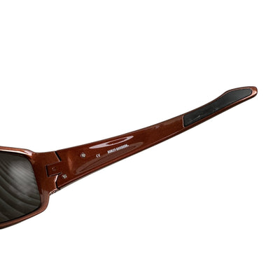 Harley Davidson Vintage Sonnenbrille Braun – Rhinestone Wing Logo Shades - vintageconcierge