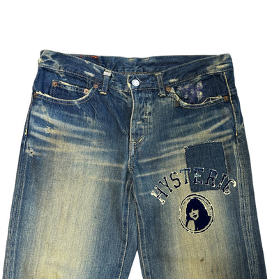 Hysteric Glamour Bootcut Washed Jeans - vintageconcierge