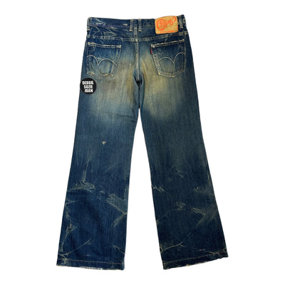Hysteric Glamour Bootcut Washed Jeans - vintageconcierge