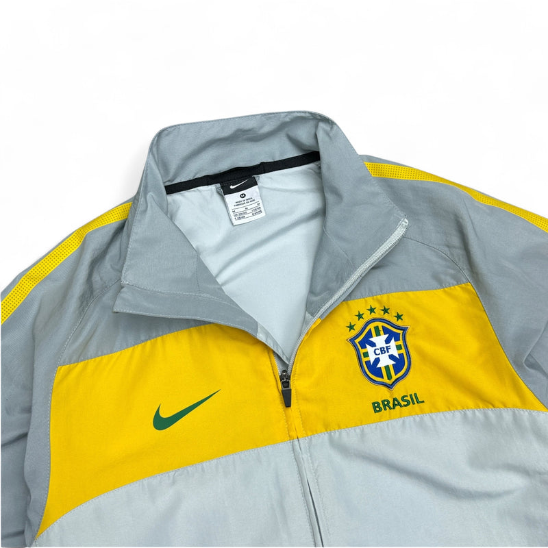 Nike Brasil Vintage 2010 Trackjacke Grau Gelb