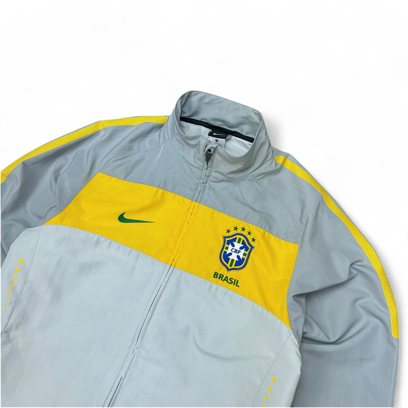 Nike Brasil Vintage 2010 Trackjacke Grau Gelb