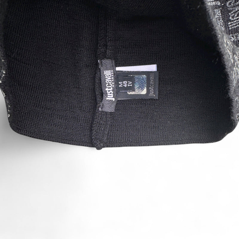 Just Cavalli Beanie Allover Logo - vintageconcierge