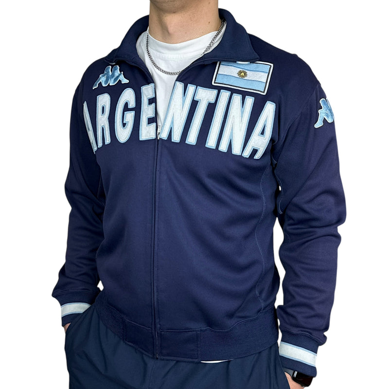 Kappa Vintage Y2K Argentina Trackjacke Navy - vintageconcierge