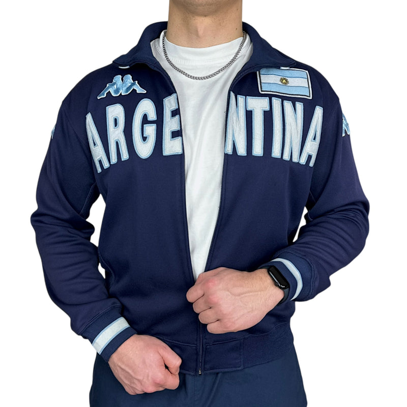 Kappa Vintage Y2K Argentina Trackjacke Navy - vintageconcierge