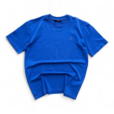 Louis Vuitton Monogram T-Shirt Embroidery Blue - vintageconcierge