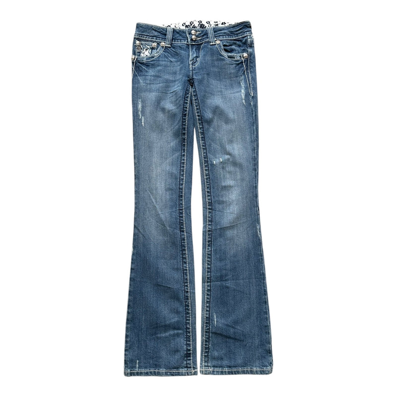Miss Me Low Waist Y2K Bootcut Jeans - vintageconcierge