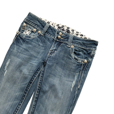 Miss Me Low Waist Y2K Bootcut Jeans - vintageconcierge