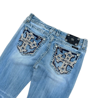 Miss Me Low Waist Y2K Bootcut Jeans - vintageconcierge