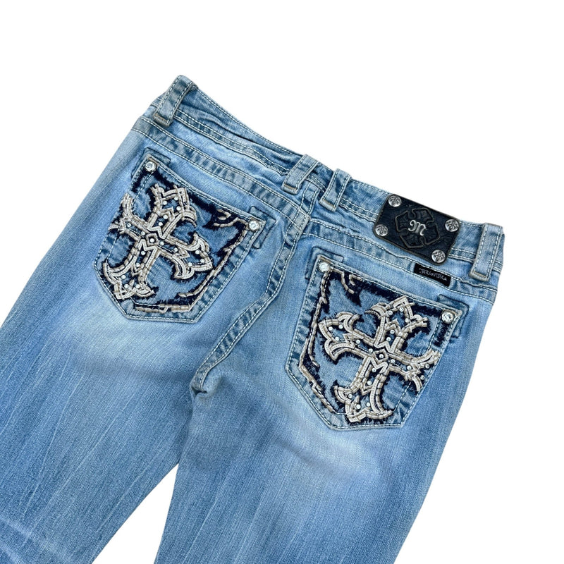 Miss Me Low Waist Y2K Bootcut Jeans - vintageconcierge