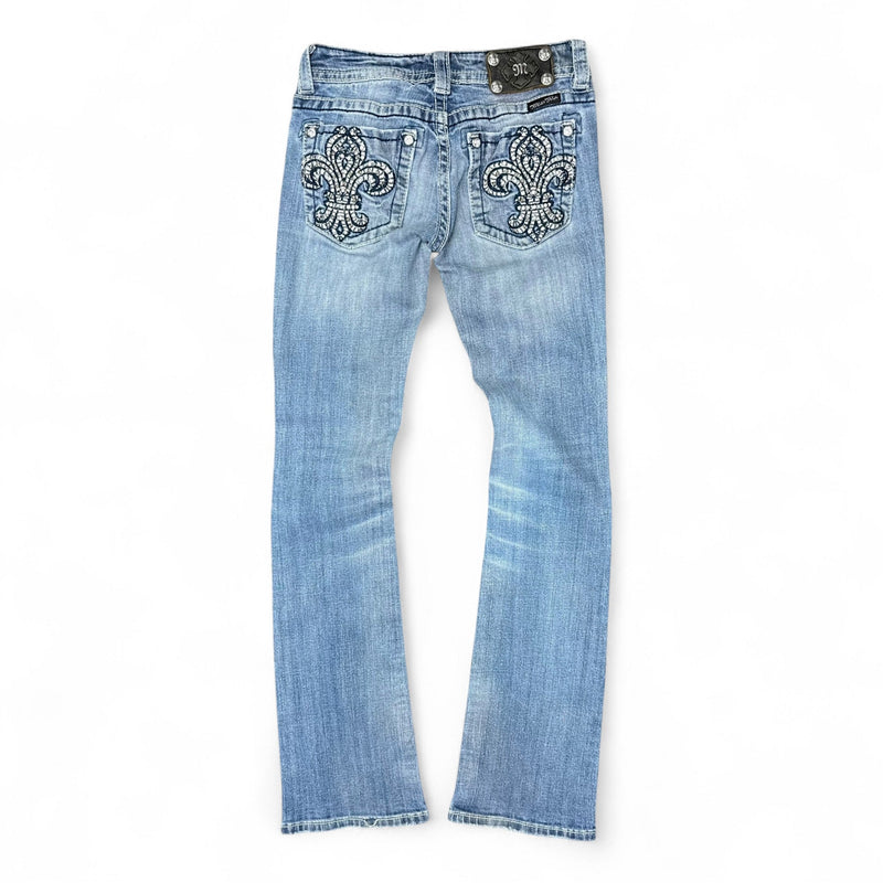 Miss Me Low Waist Y2K Bootcut Jeans - vintageconcierge