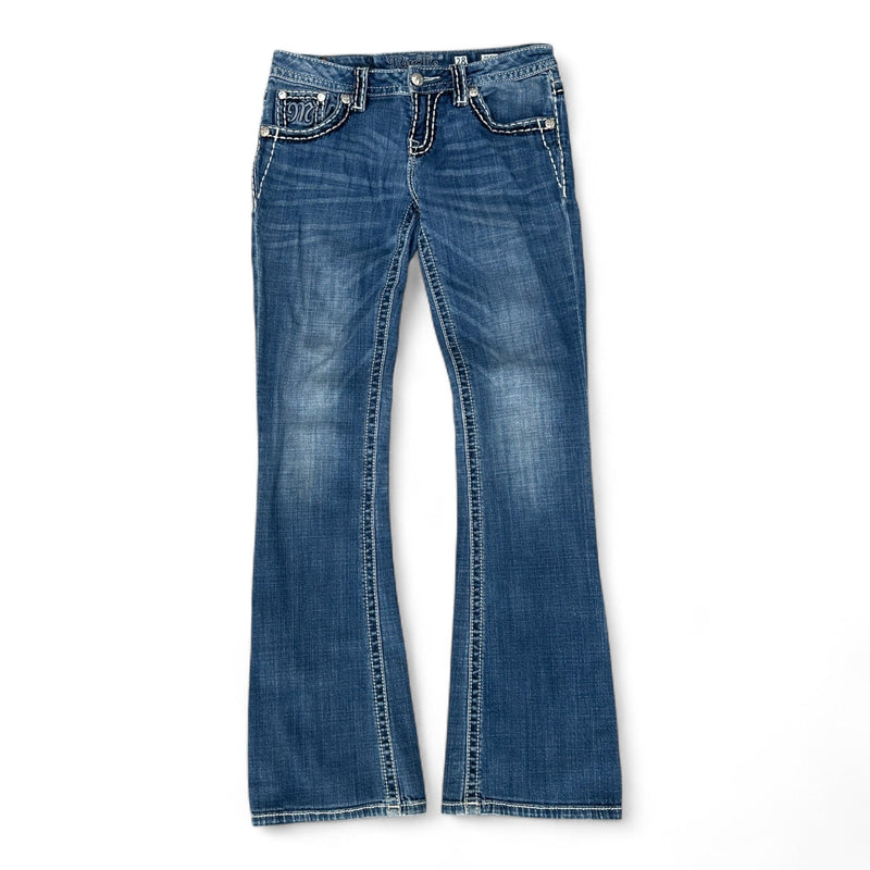 Miss Me Low Waist Y2K Bootcut Jeans - vintageconcierge