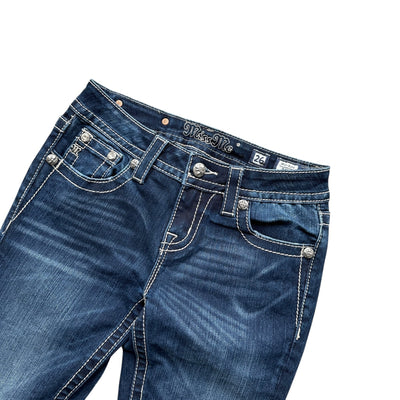 Miss Me Low Waist Y2K Bootcut Jeans - vintageconcierge