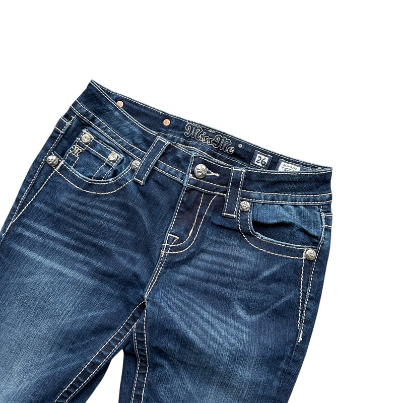 Miss Me Low Waist Y2K Bootcut Jeans - vintageconcierge