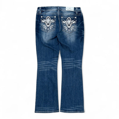 Miss Me Low Waist Y2K Bootcut Jeans - vintageconcierge