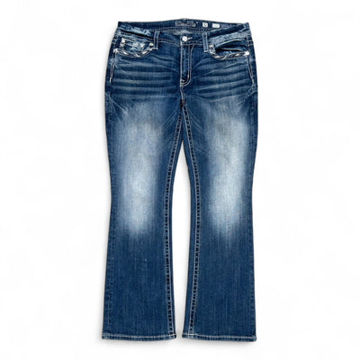 Miss Me Low Waist Y2K Bootcut Jeans - vintageconcierge