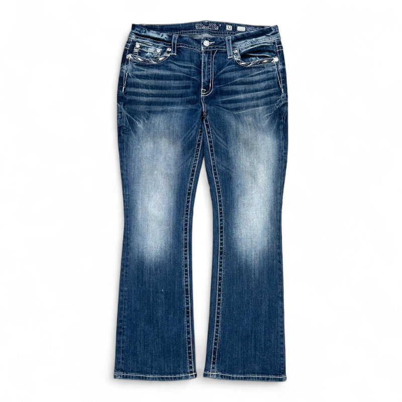 Miss Me Low Waist Y2K Bootcut Jeans - vintageconcierge
