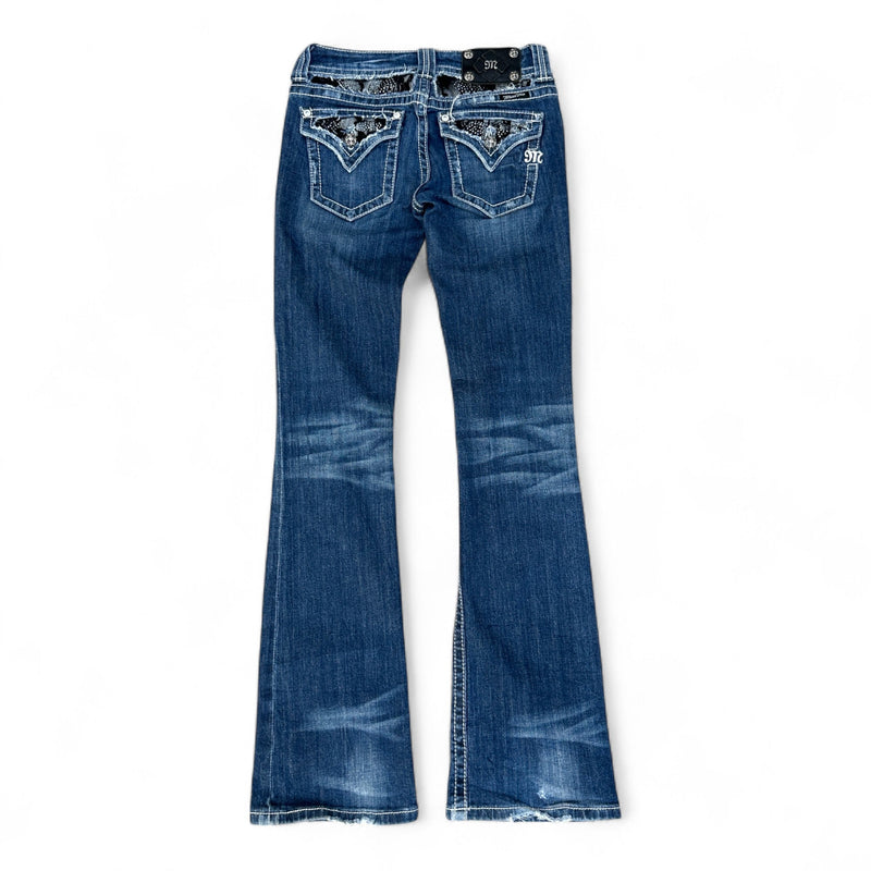 Miss Me Low Waist Y2K Bootcut Jeans - vintageconcierge