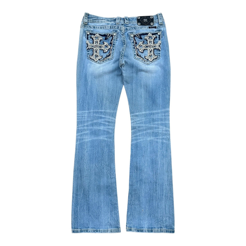 Miss Me Low Waist Y2K Bootcut Jeans - vintageconcierge