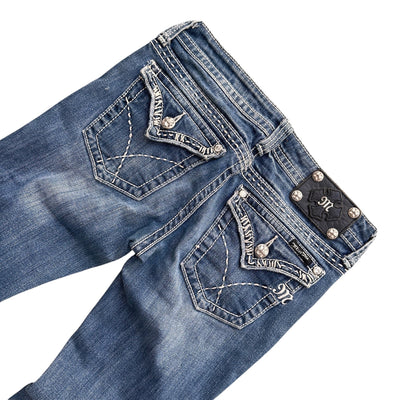 Miss Me Low Waist Y2K Bootcut Jeans - vintageconcierge