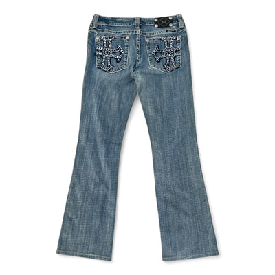 Miss Me Low Waist Y2K Bootcut Jeans - vintageconcierge