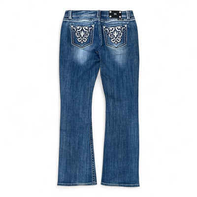 Miss Me Low Waist Y2K Bootcut Jeans - vintageconcierge