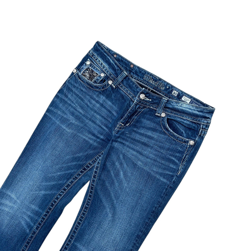 Miss Me Low Waist Y2K Bootcut Jeans - vintageconcierge
