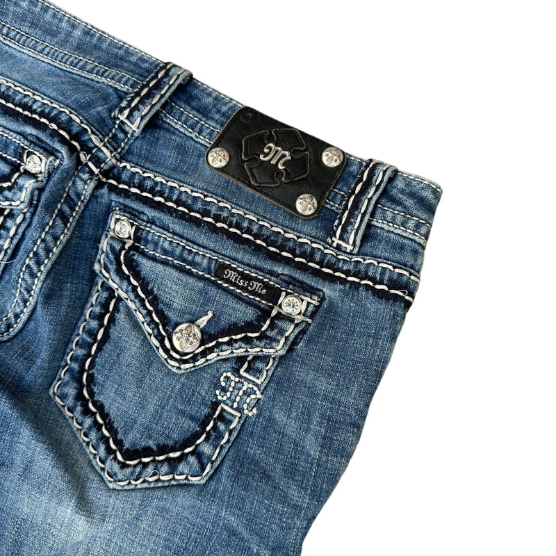 Miss Me Low Waist Y2K Bootcut Jeans - vintageconcierge