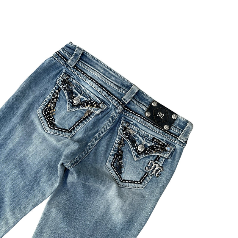 Miss Me Low Waist Y2K Bootcut Jeans - vintageconcierge
