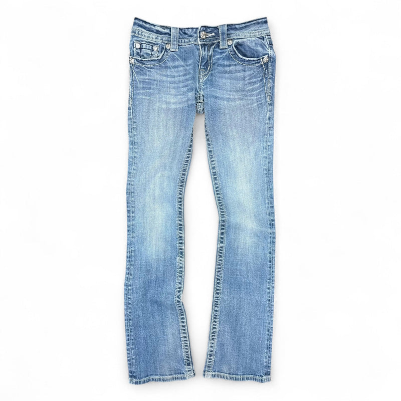 Miss Me Low Waist Y2K Bootcut Jeans - vintageconcierge