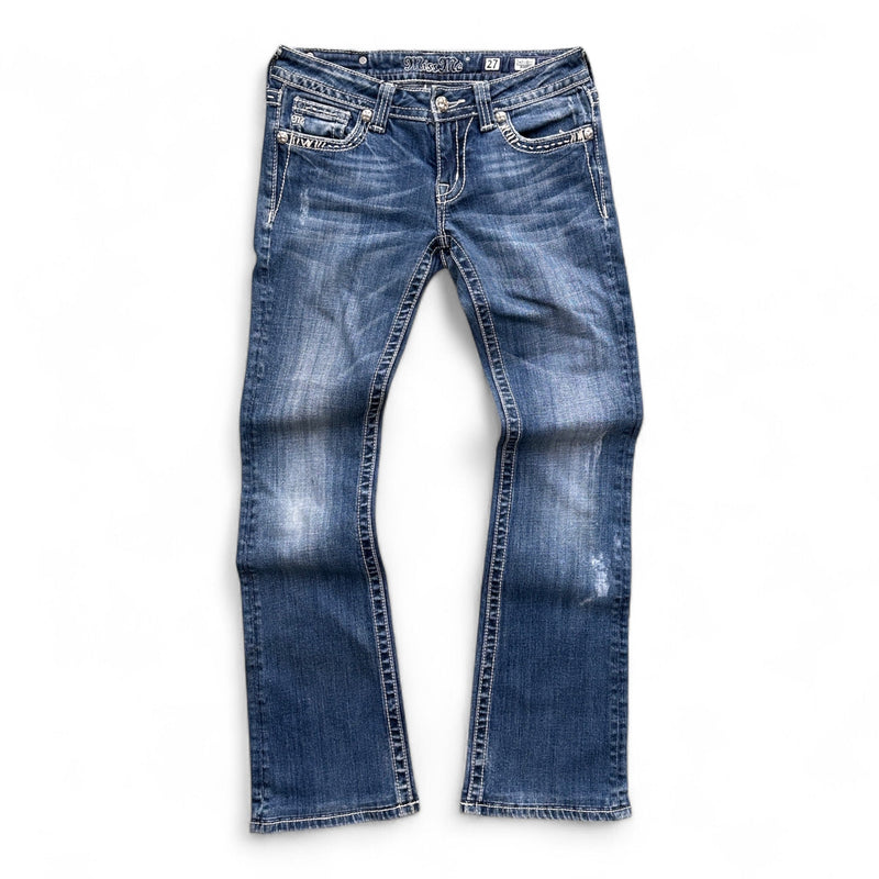 Miss Me Low Waist Y2K Bootcut Jeans - vintageconcierge
