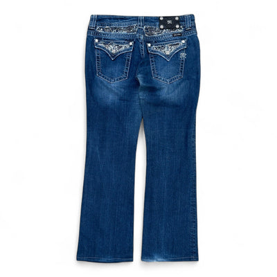 Miss Me Low Waist Y2K Bootcut Jeans - vintageconcierge