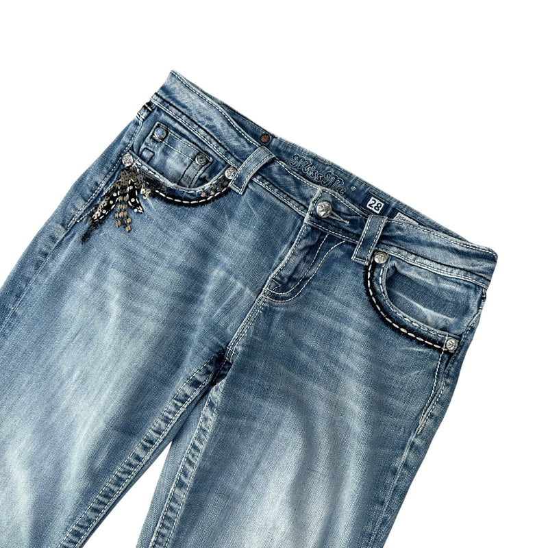 Miss Me Low Waist Y2K Bootcut Jeans - vintageconcierge