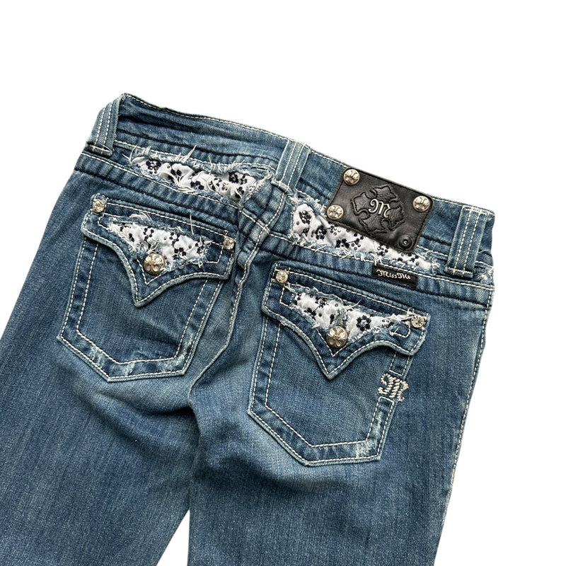 Miss Me Low Waist Y2K Bootcut Jeans - vintageconcierge