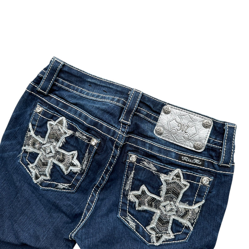 Miss Me Low Waist Y2K Bootcut Jeans - vintageconcierge