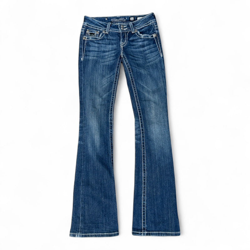 Miss Me Low Waist Y2K Bootcut Jeans - vintageconcierge
