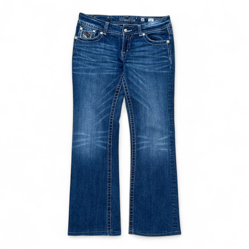 Miss Me Low Waist Y2K Bootcut Jeans - vintageconcierge